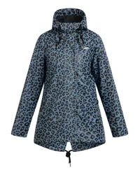 Schmuddelwedda Regenjacke mit Leo-Print Blau