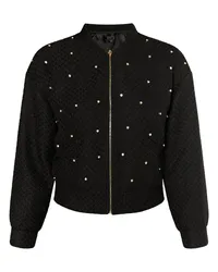 FAINA Boucé Jacke mit Strass-Steinen Schwarz