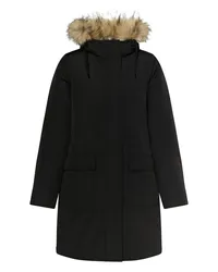 DreiMaster Winterparka mit Kunstfell Schwarz