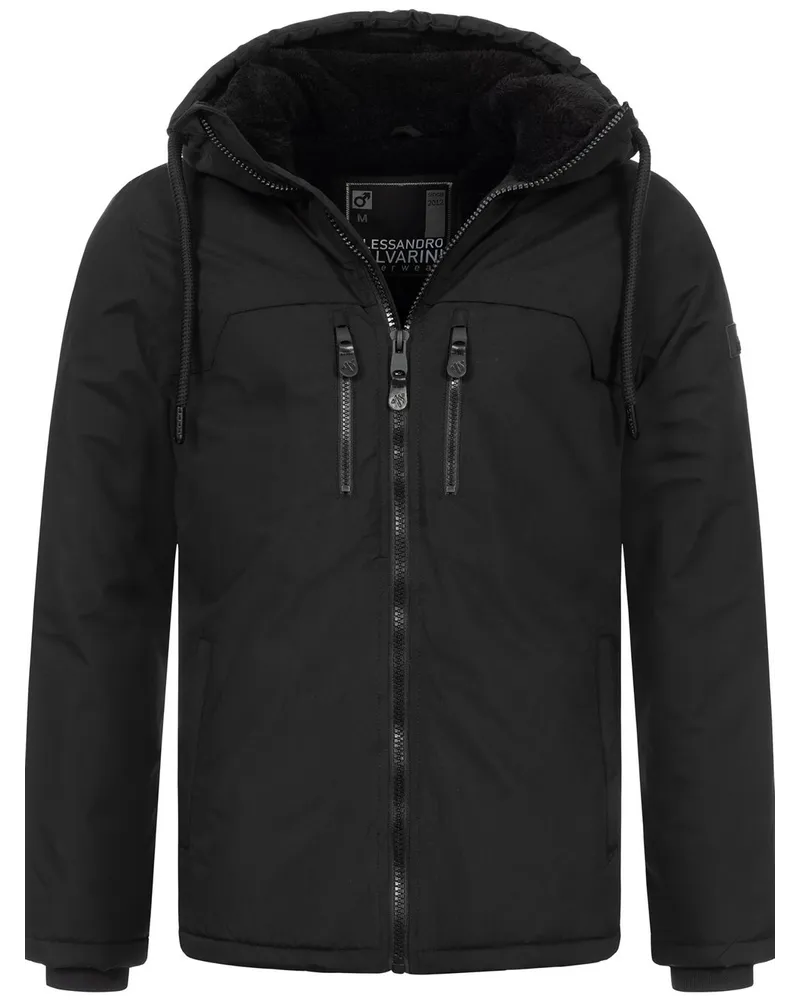 Alessandro Salvarini Winterjacke Schwarz