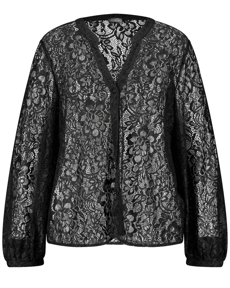 Gerry Weber Spitzenbluse Schwarz