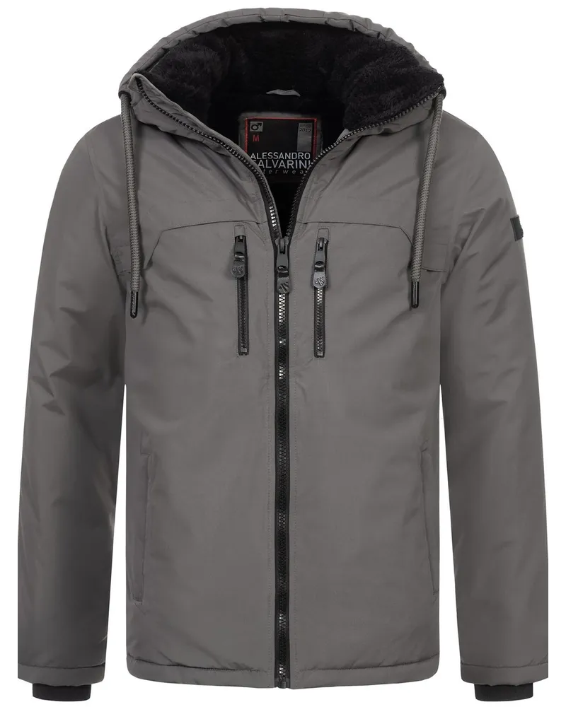 Alessandro Salvarini Winterjacke Grau