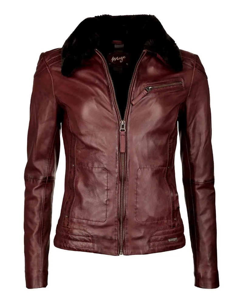 Maze Lederjacke Rot