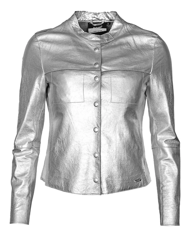 Maze Lederjacke Silber