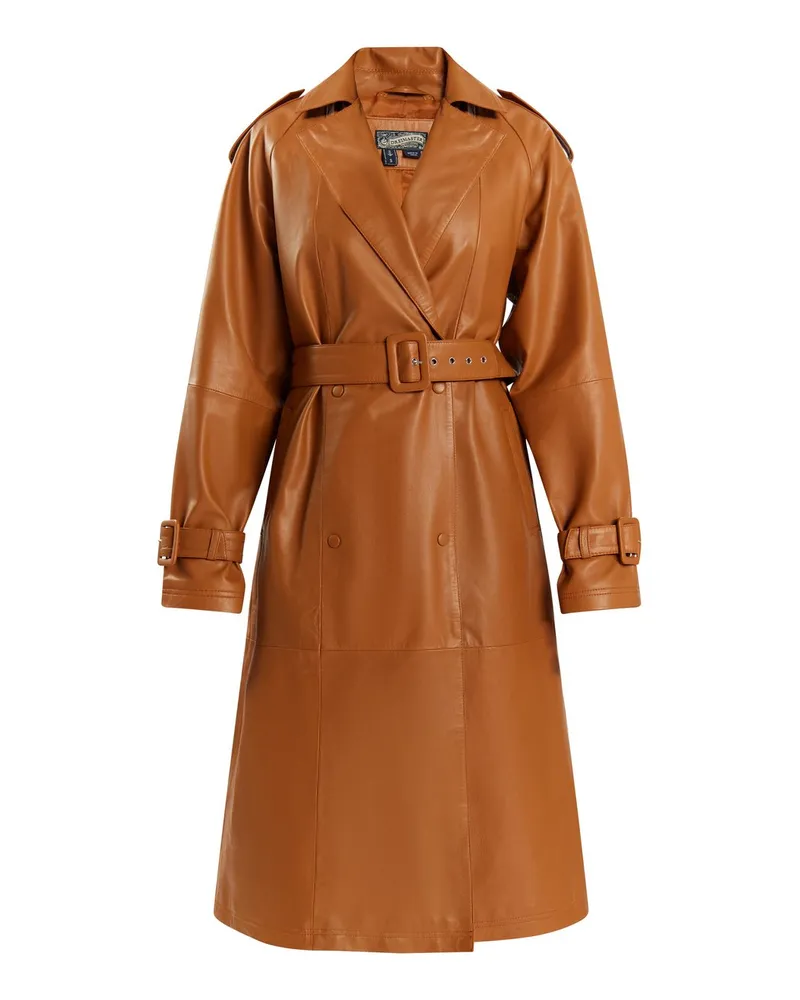 DreiMaster Trenchcoat aus Leder Braun