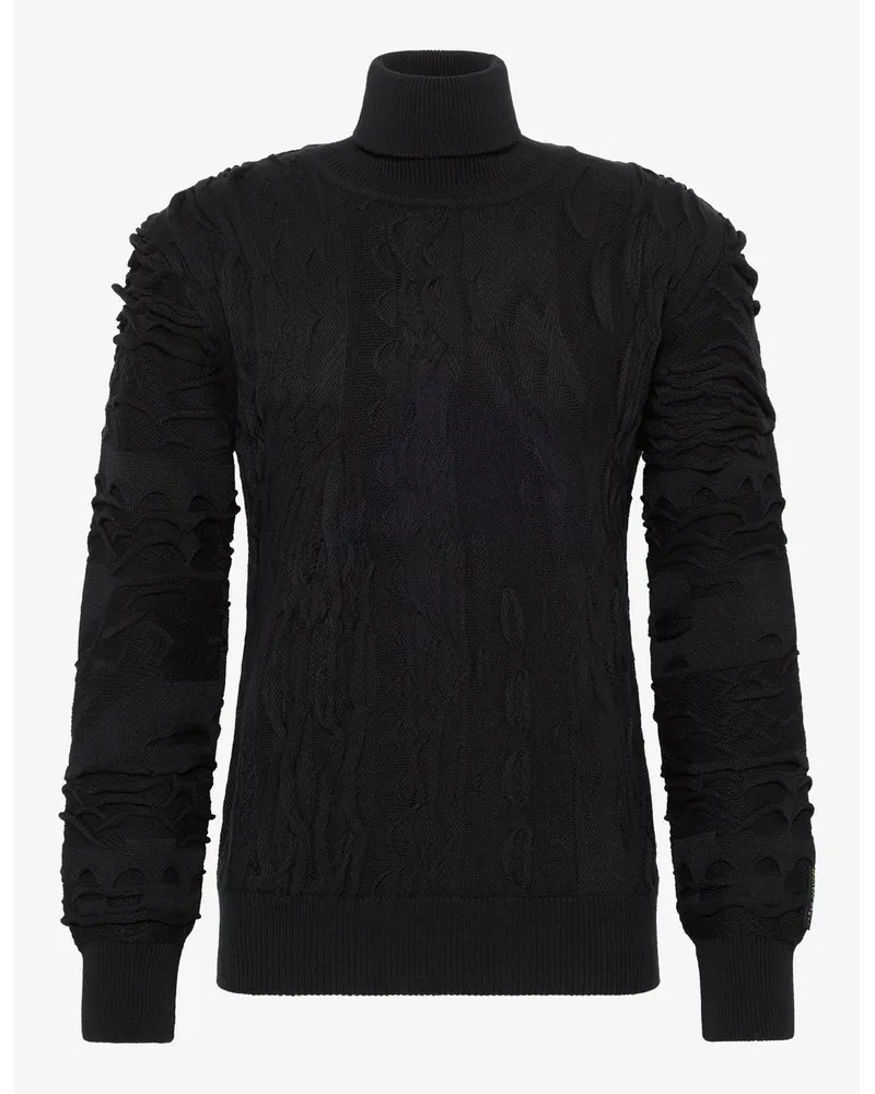 Carlo Colucci Rollkragenpullover Schwarz