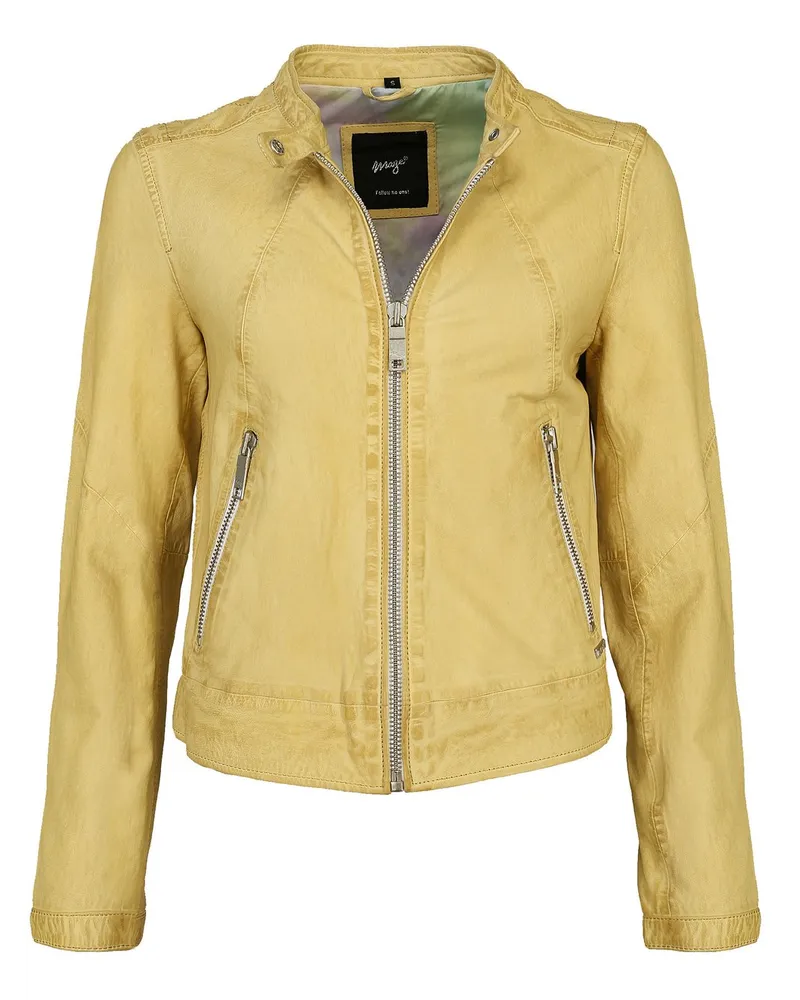 Maze Lederjacke Gelb