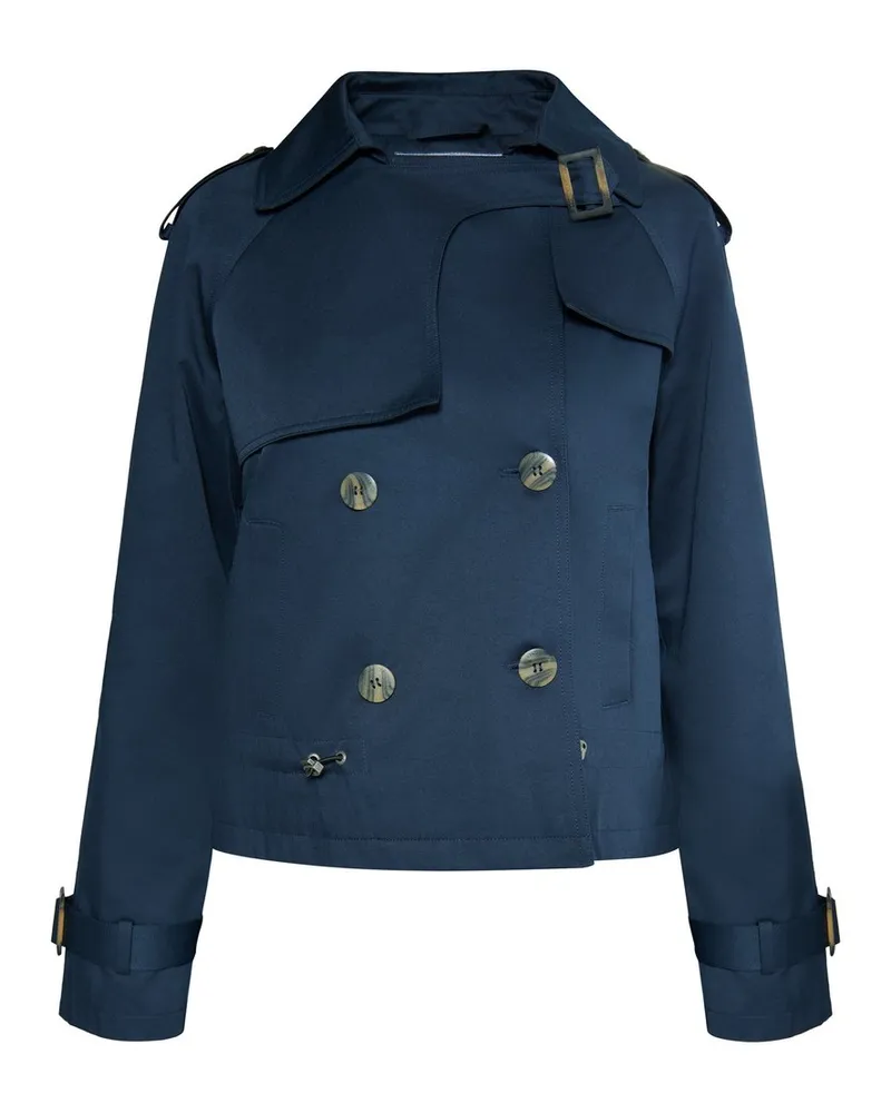 DreiMaster Kurze Trenchjacke Blau