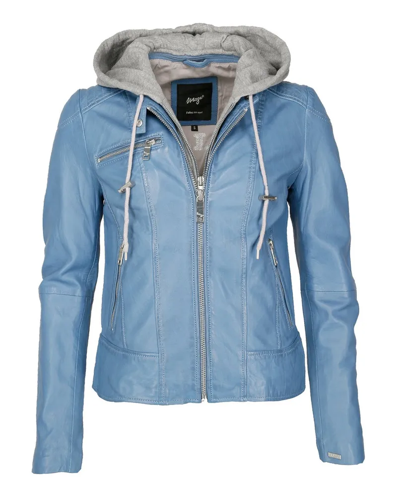 Maze Lederjacke Blau