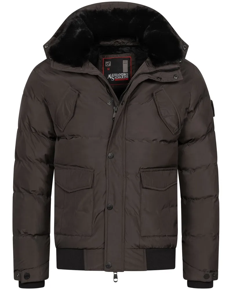 Alessandro Salvarini Winterjacke Grau