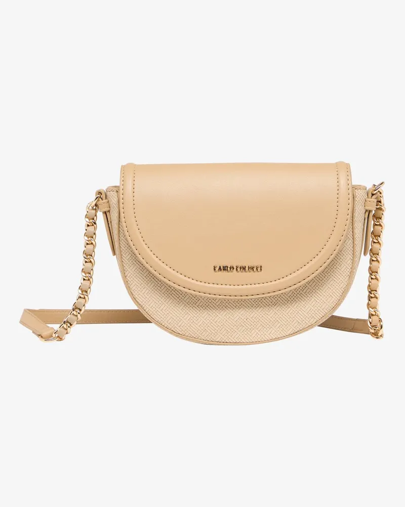 Carlo Colucci Schultertasche Beige