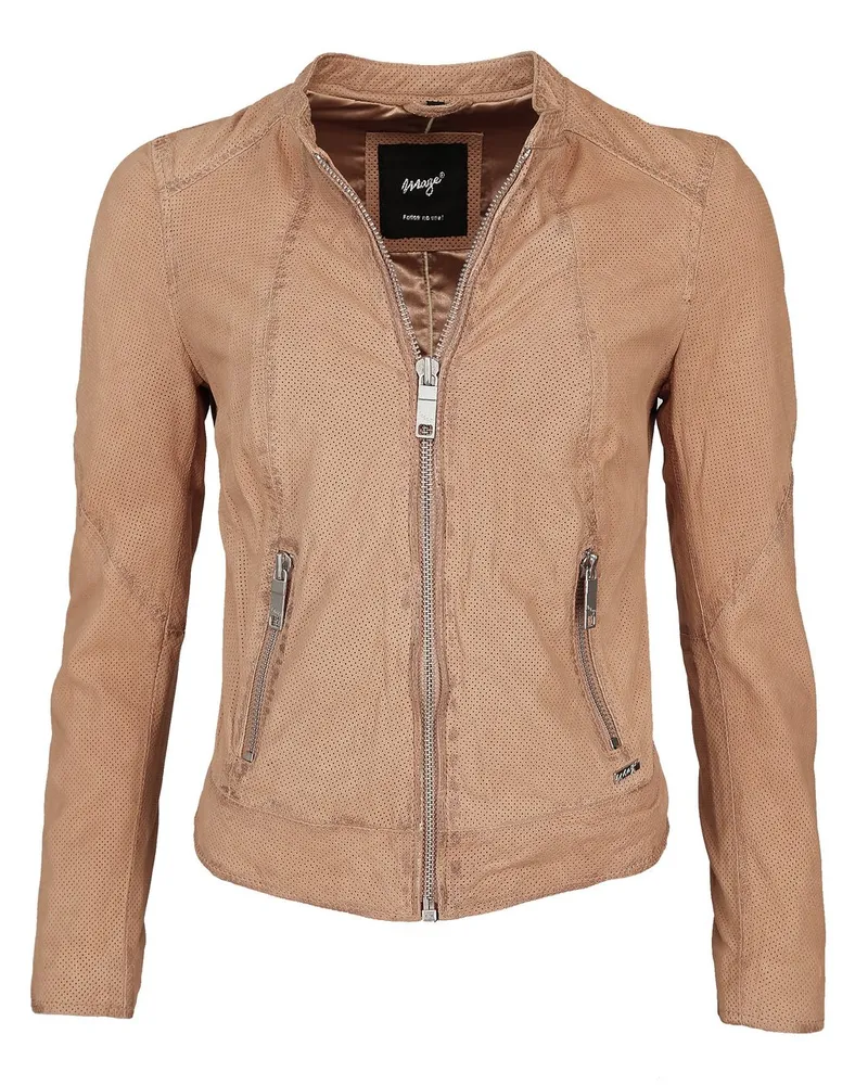 Maze Lederjacke Beige