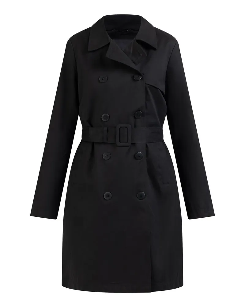 DreiMaster Klassischer Trenchcoat Schwarz