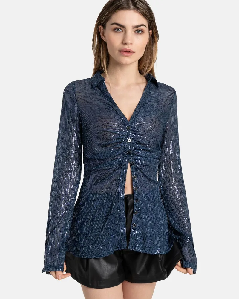 Free People Shirt Blau