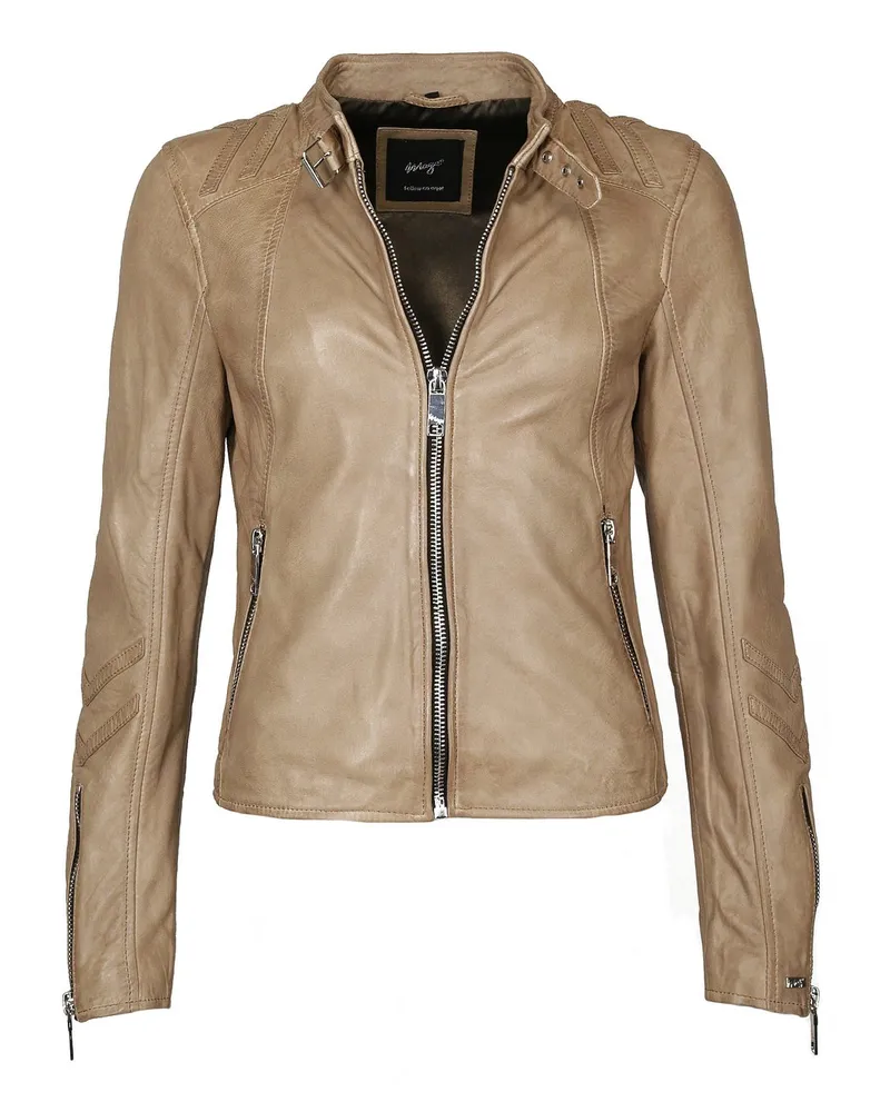 Maze Lederjacke Beige