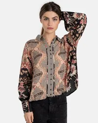 Free People Bluse Schwarz