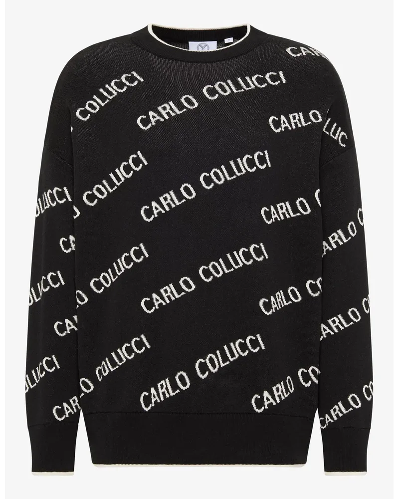 Carlo Colucci Strickpullover Schwarz