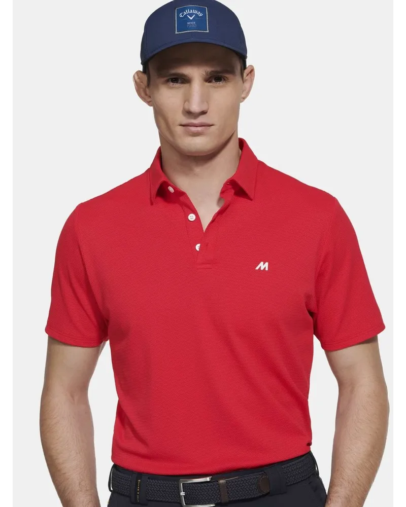 Meyer Hosen Poloshirt Rot