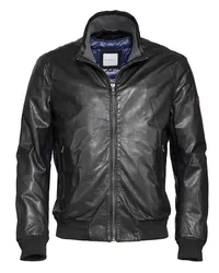 Bugatti Lederjacke Schwarz