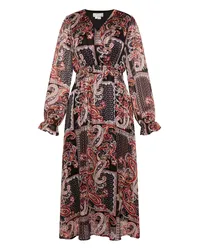 Usha Maxikleid mit Paisley-Print Schwarz