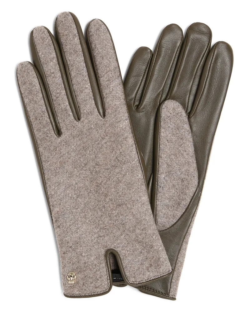 Roeckl Handschuhe mit Leder-Anteil Grün