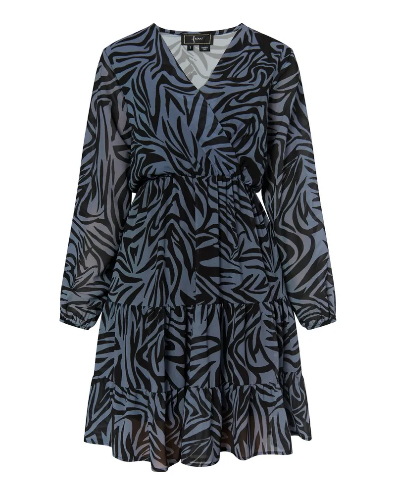 FAINA Kleid mit Zebra-Print Mehrfarbig