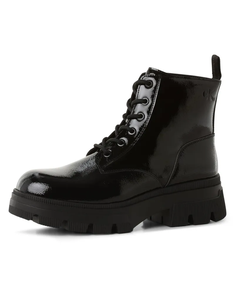Calvin Klein Boots mit Leder-Anteil Schwarz