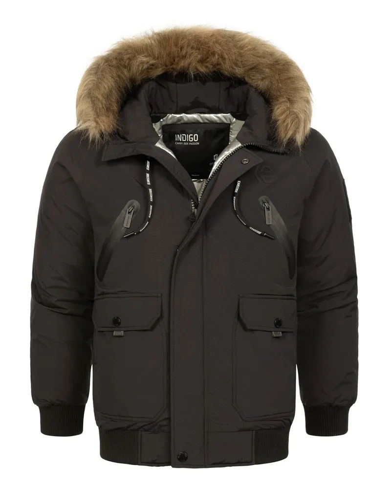 Indicode Winterjacke Schwarz