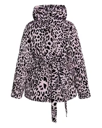 FAINA Steppjacke mit Leo-Print Lila