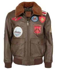 Topgun Lederjacke Braun