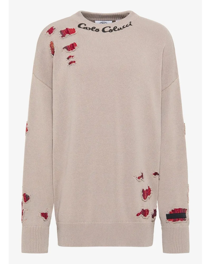 Carlo Colucci Strickpullover Beige