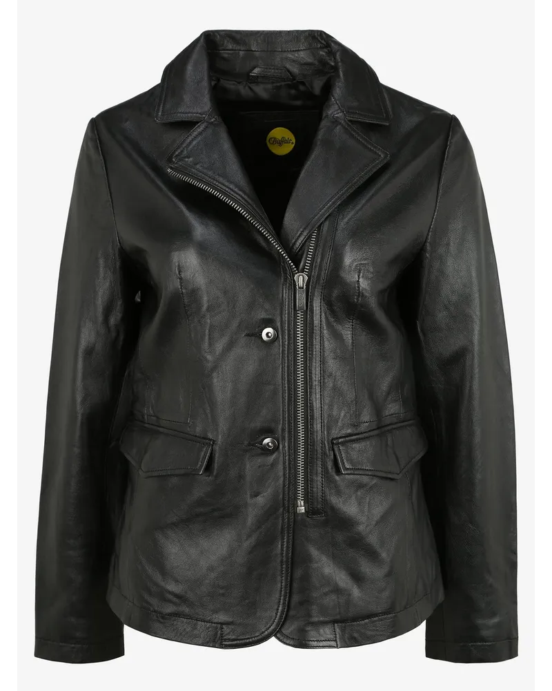 Buffalo Lederjacke Schwarz