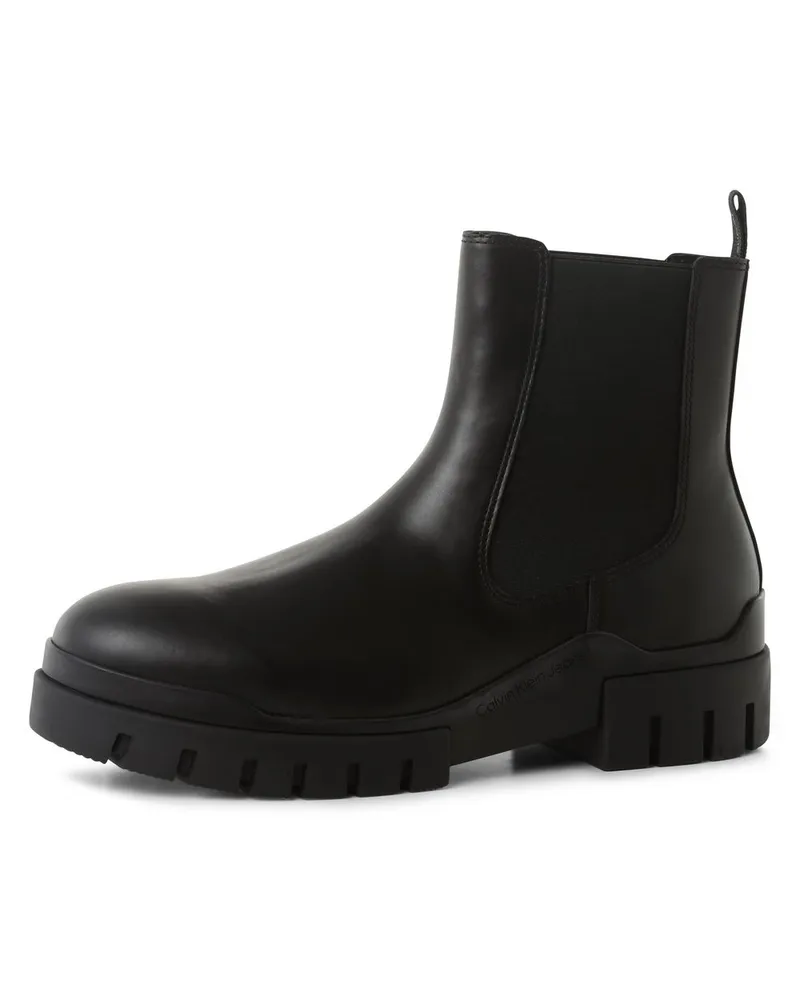 Calvin Klein Boots aus Leder Schwarz