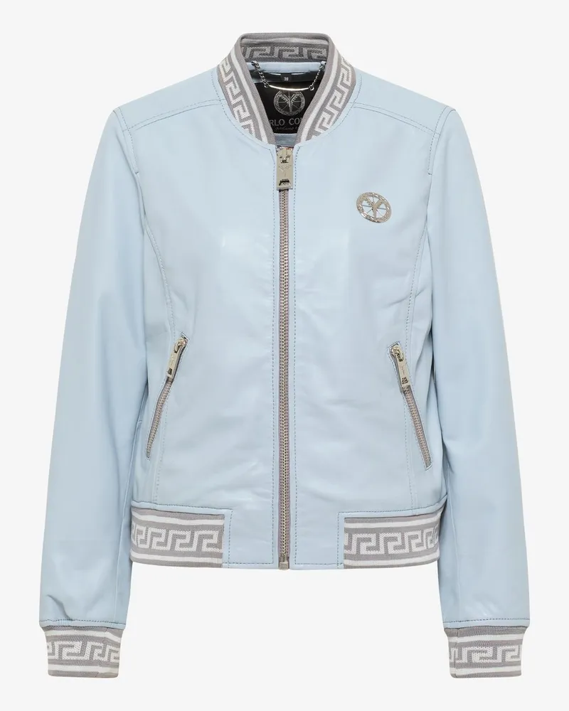 Carlo Colucci Lederjacke Blau