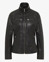 Carlo Colucci Lederjacke Schwarz