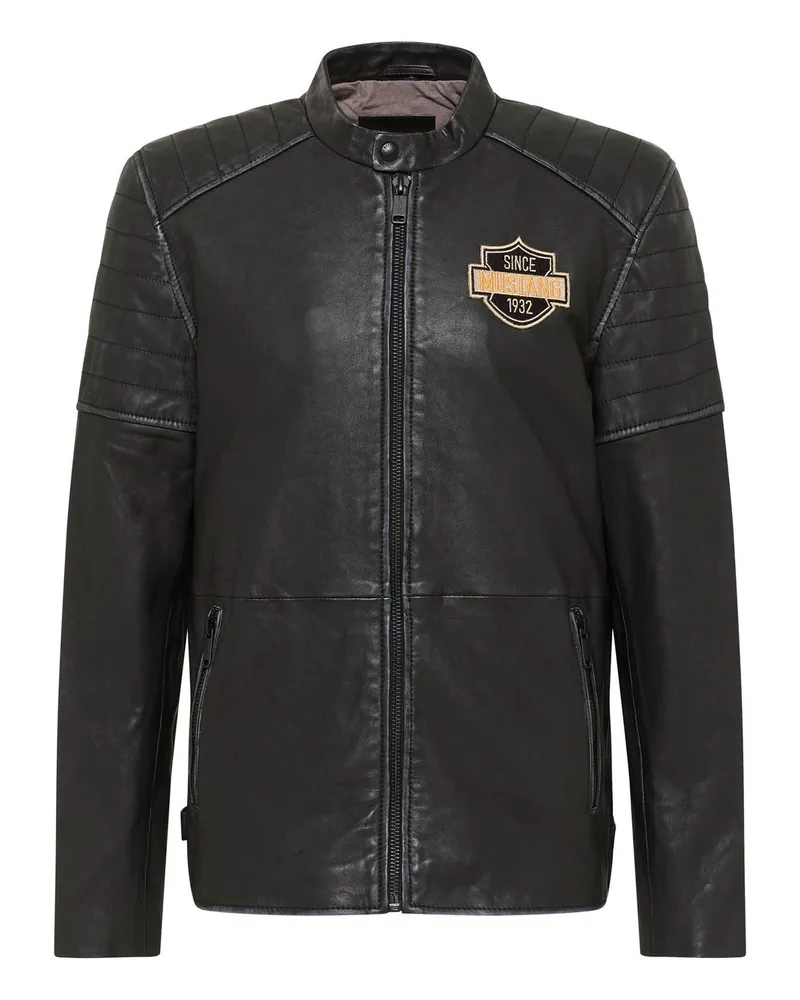 Mustang Lederjacke Schwarz