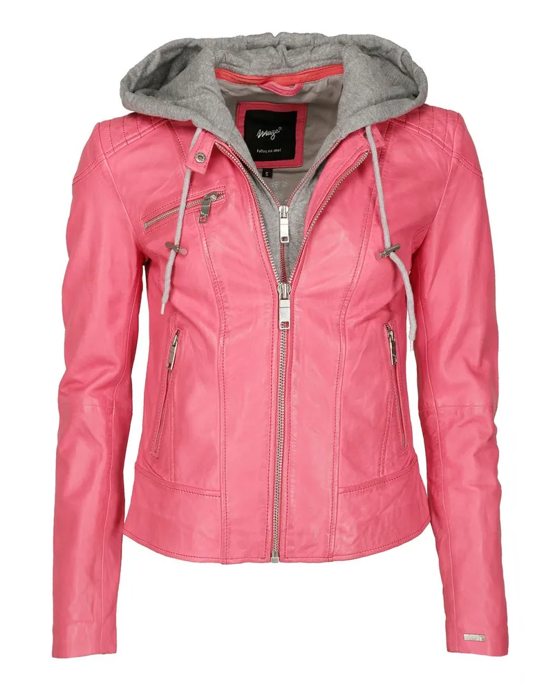 Maze Lederjacke Pink