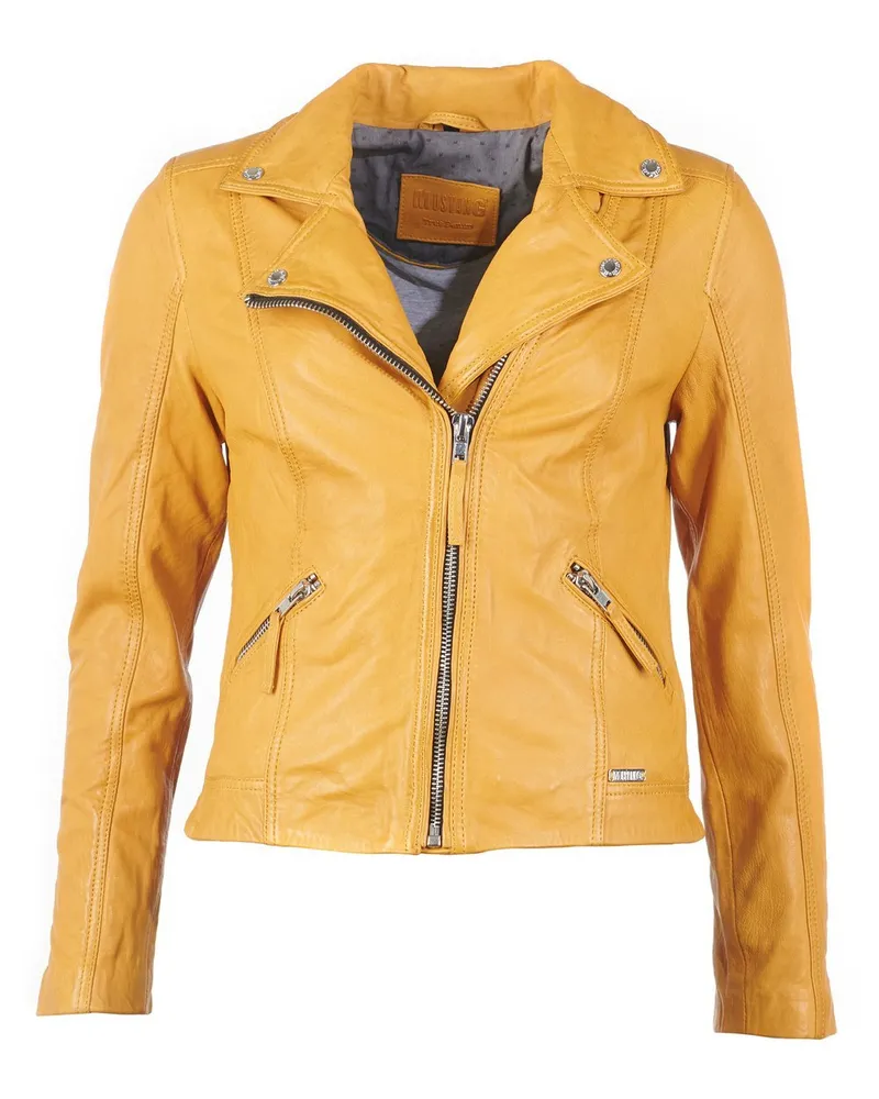 Mustang Lederjacke Gelb