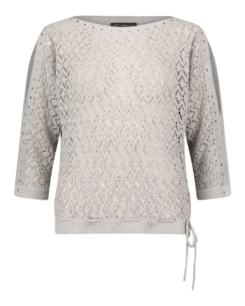 Betty Barclay Lochstrick-Pullover Grau