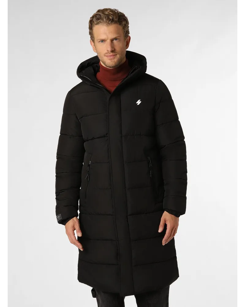 Superdry. Seppmantel Schwarz