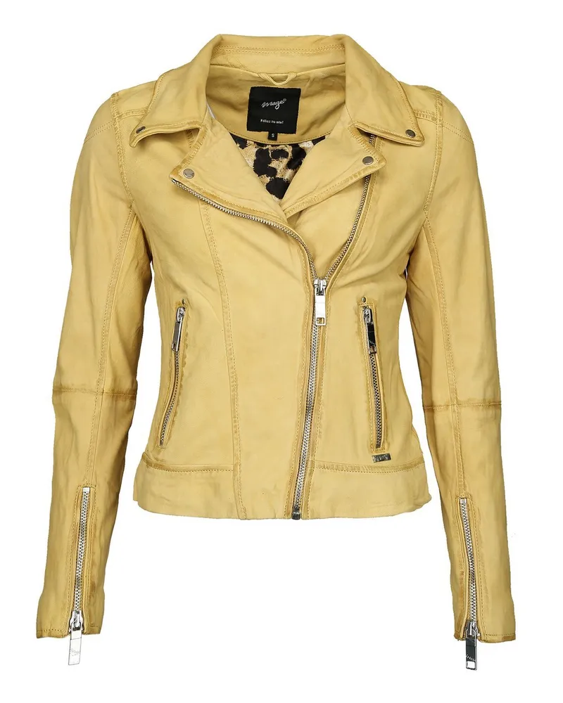 Maze Lederjacke Gelb