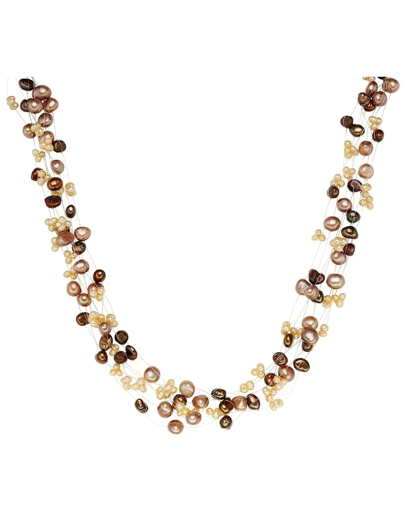 Valero Pearls Perlen-Kette Braun