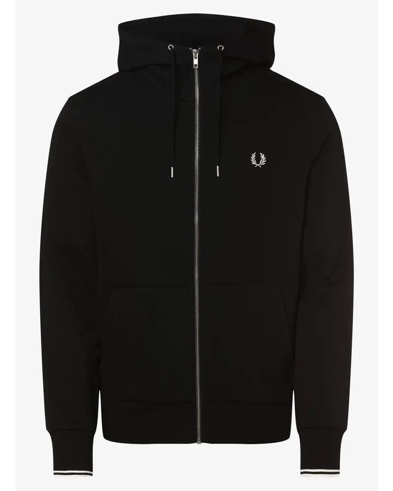 Fred Perry Kapuzenjacke Schwarz