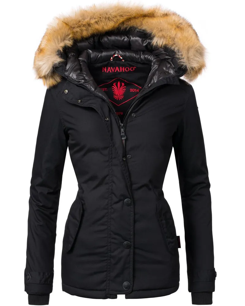 NAVAHOO Winterjacke Schwarz