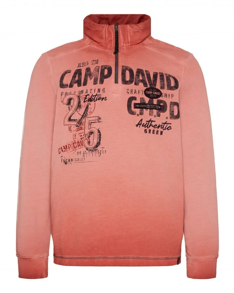 CAMP DAVID Pullover Rot