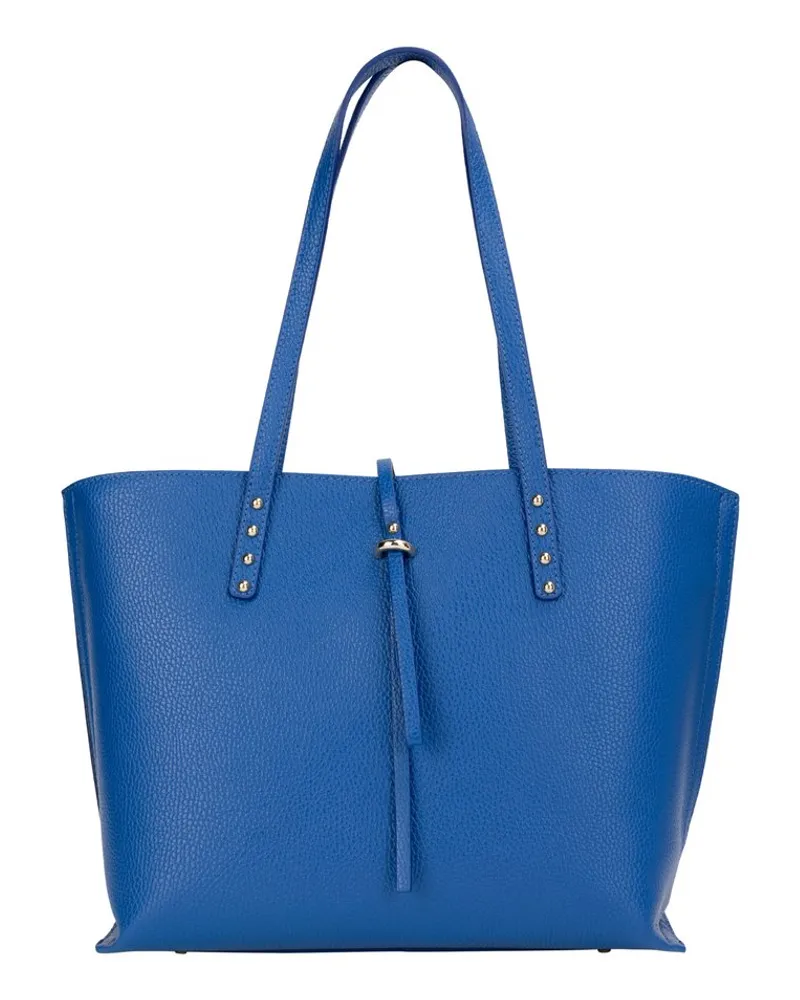 Usha Leder Shopper Blau