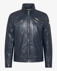 Carlo Colucci Lederjacke Blau