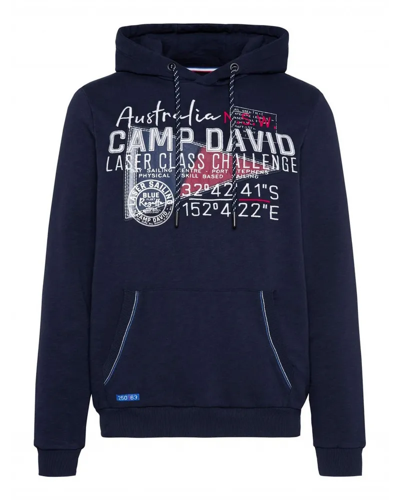 CAMP DAVID Kapuzensweatshirt Blau