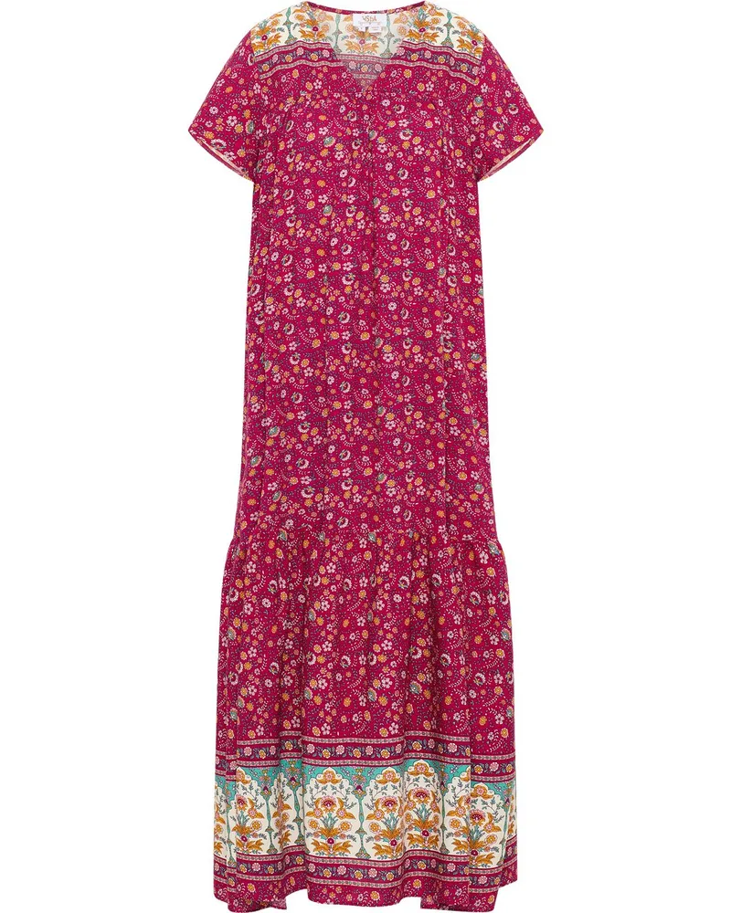 Usha Sommerkleid mit Blumenprint Pink