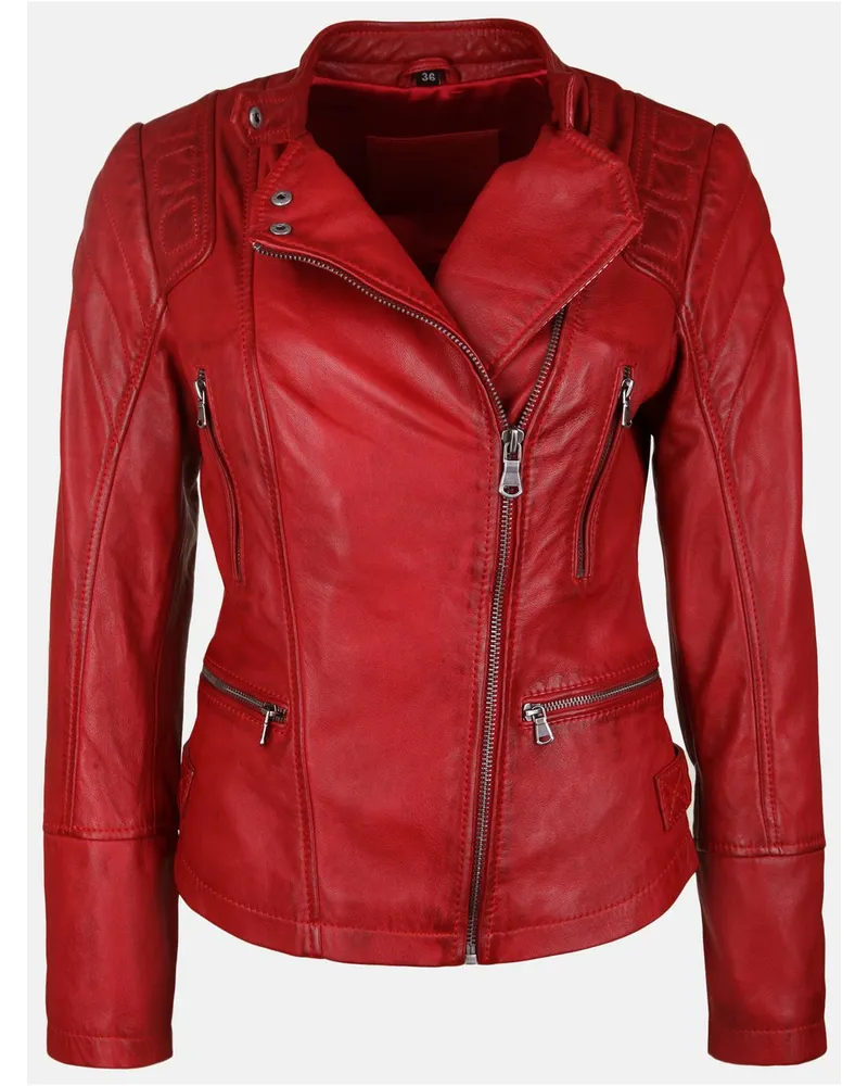 7 eleven Lederjacke Rot